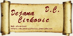 Dejana Ćirković vizit kartica